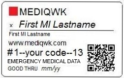 The MEDIQWK Card